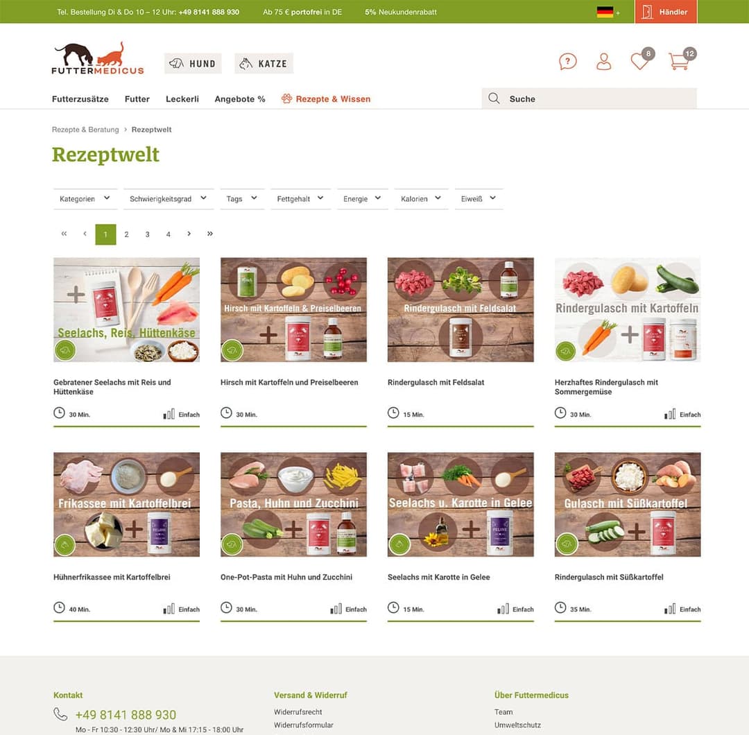 Rezeptmodul Bearbeitung